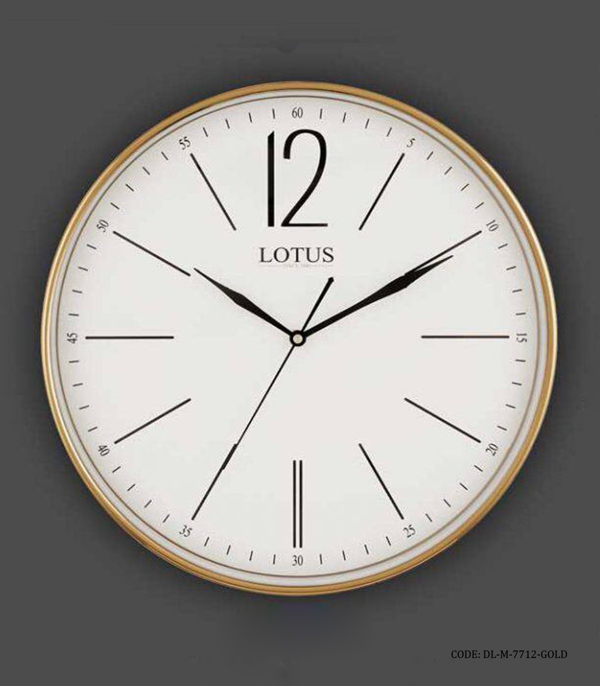 ساعت دیواری گرد فلزی لوتوس مدل NOLAN