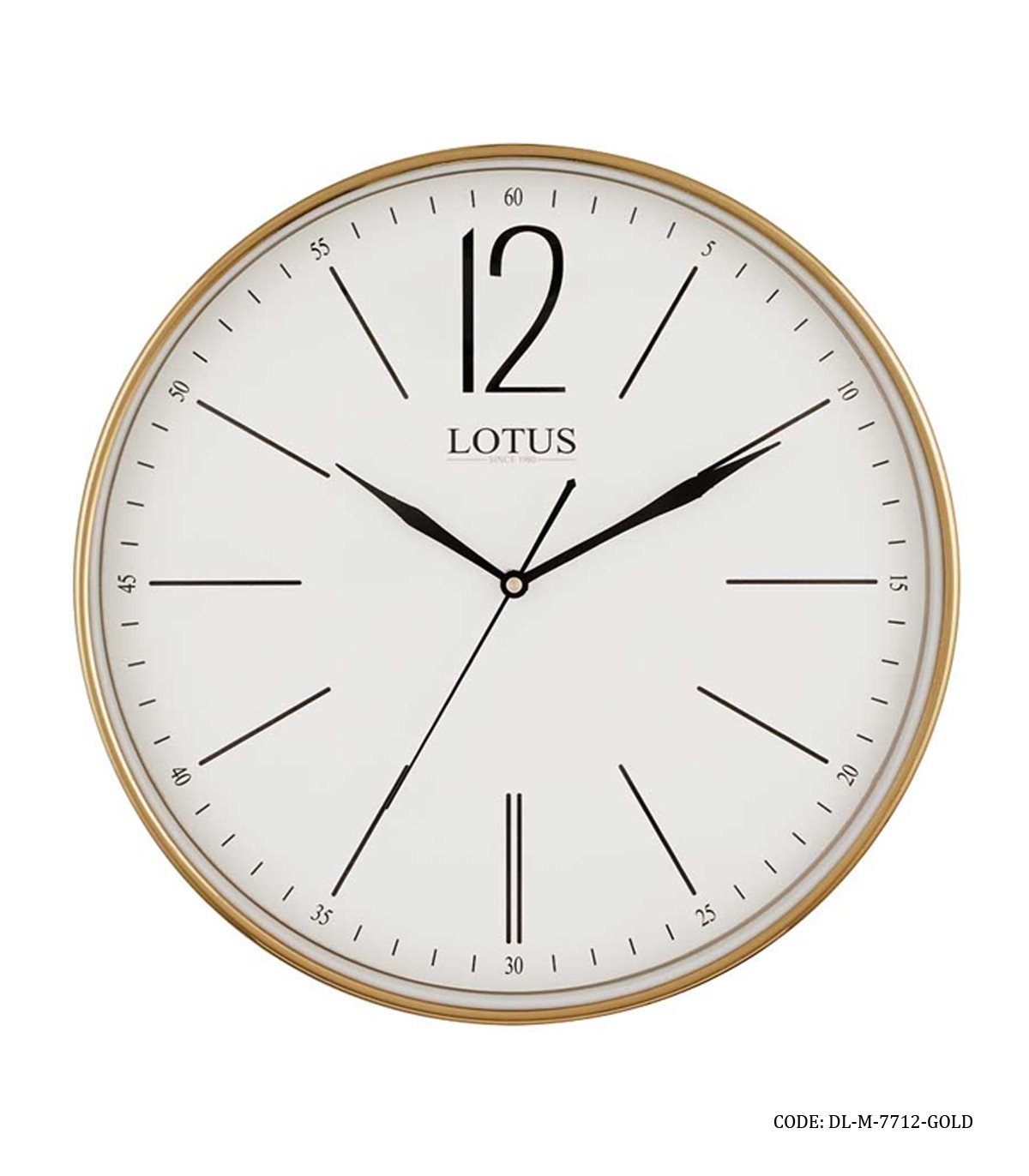 ساعت دیواری گرد فلزی لوتوس مدل NOLAN