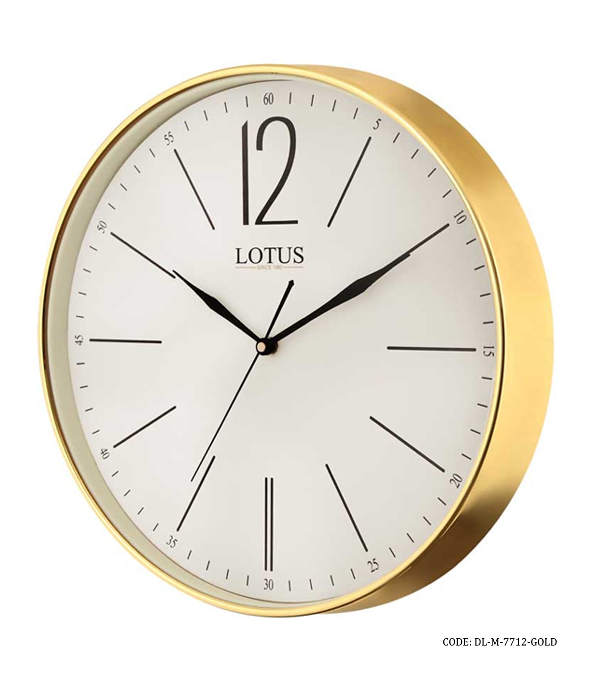 ساعت دیواری گرد فلزی لوتوس مدل NOLAN
