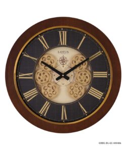 ساعت دیواری چوبی گرد لوتوس مدل BROOKLINE