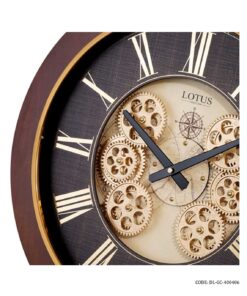 ساعت دیواری چوبی گرد لوتوس مدل BROOKLINE