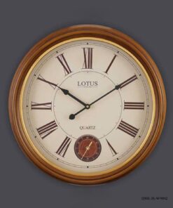 ساعت دیواری چوبی اعداد رومی لوتوس مدل ELWOOD