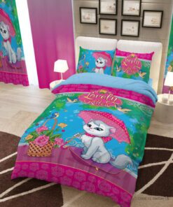 روتختی و لحاف دوختدار یک نفره کودک مدل گربه