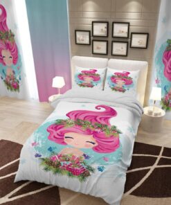 ست روتختی و ملحفه کشدار یک نفره دخترانه مدل girl
