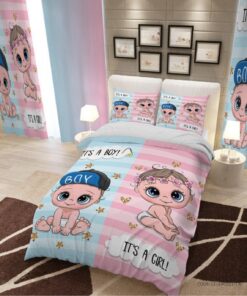 ست روتختی و ملحفه یک نفره دخترانه مدل girl and boy