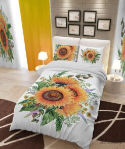 ست روتختی و لحاف دوختدار یک نفره مدل آفتاب گردان 2