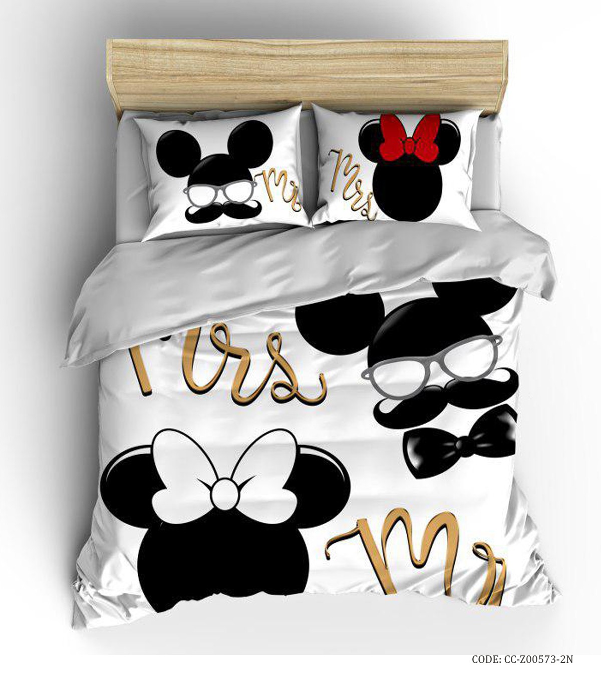 ست روتختی دو نفره طرح miss and mr