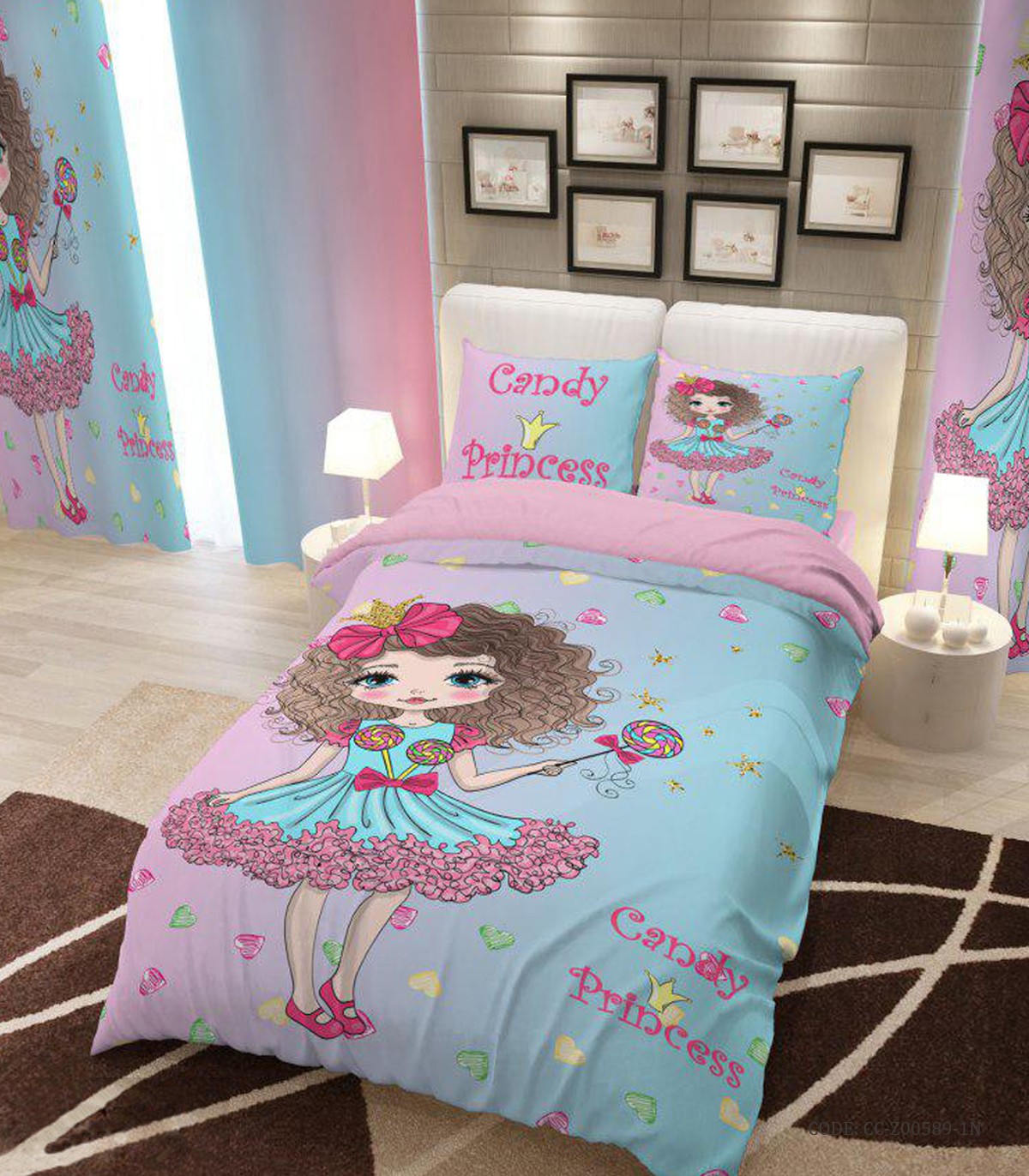 ست روتختی دخترانه یک نفره مدل CANDY PRINCESS
