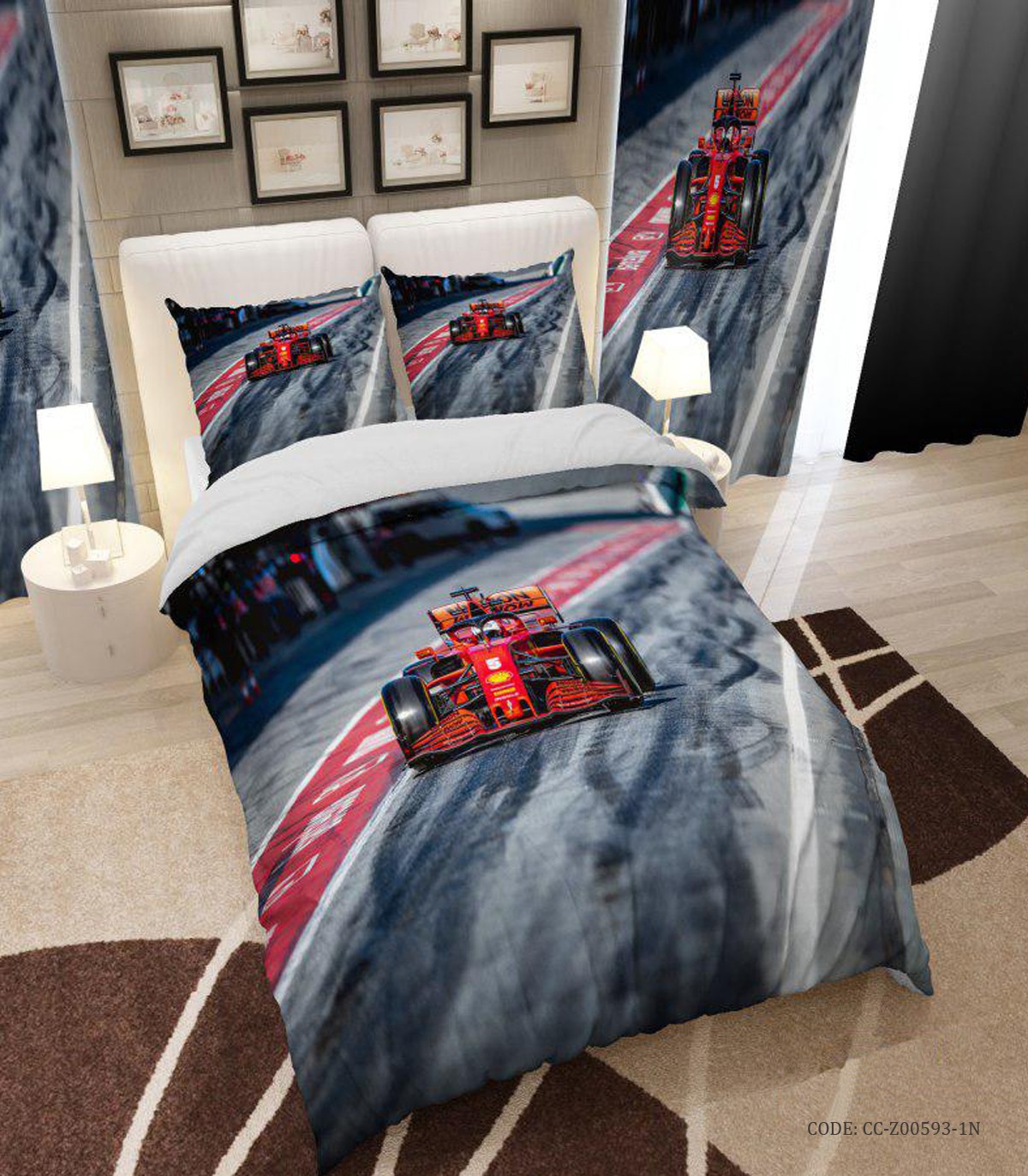 ست روتختی پسرانه یک نفره مدل رالی