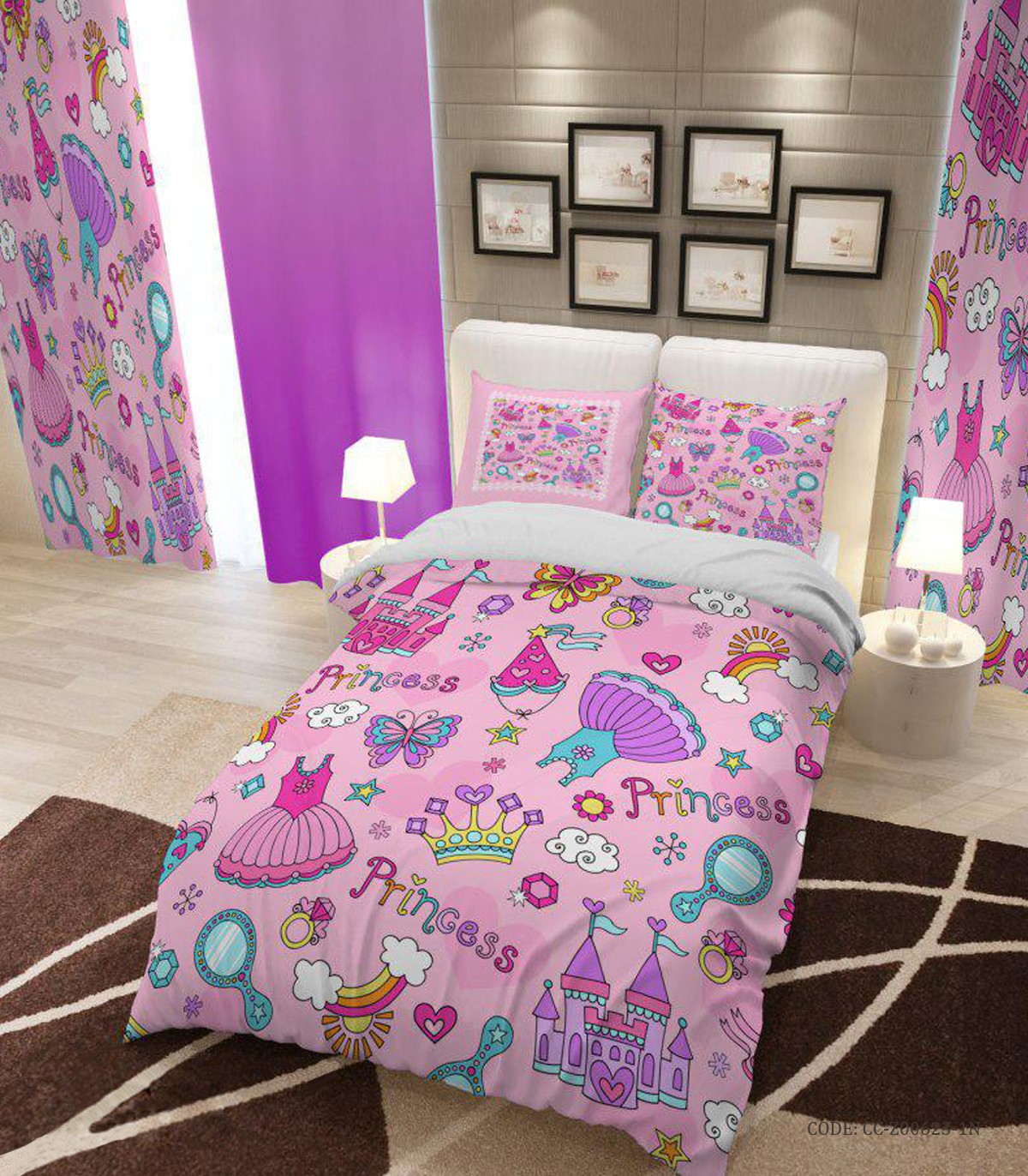 سرویس روتختی دخترانه یک نفره مدل PRINCESS