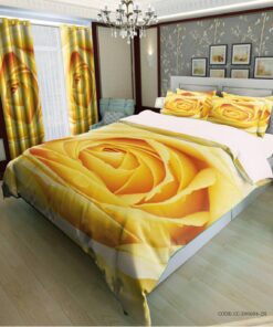 روتختی و لحاف دوختدار مدل رز زرد