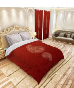 ست روتختی و ملحفه کشدار دو نفره مدل ترنج