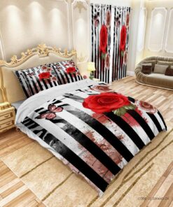 روتختی و ملحفه دو نفره مدل راه راه