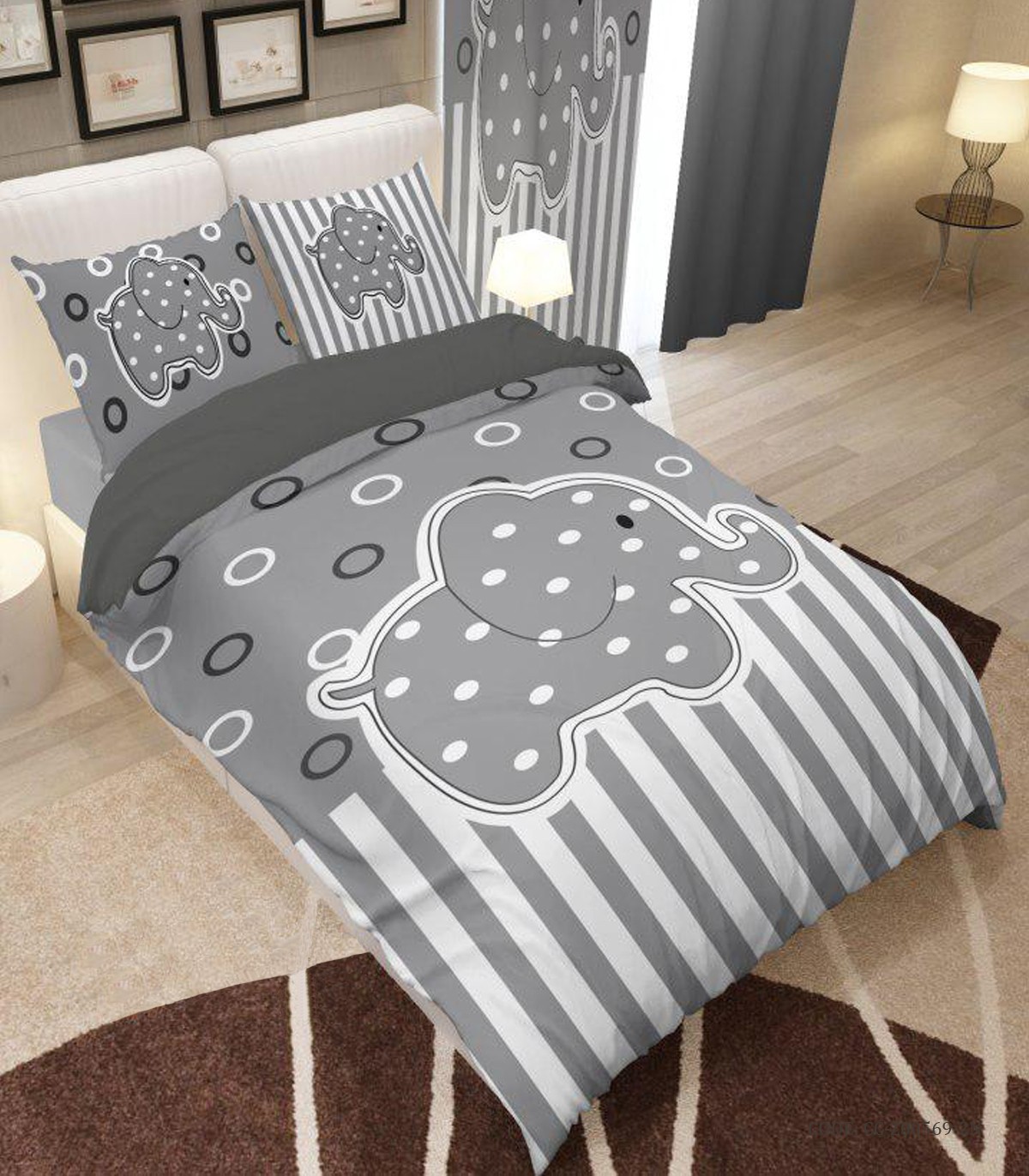 روتختی و لحاف دوختدار یک نفره مدل فیل