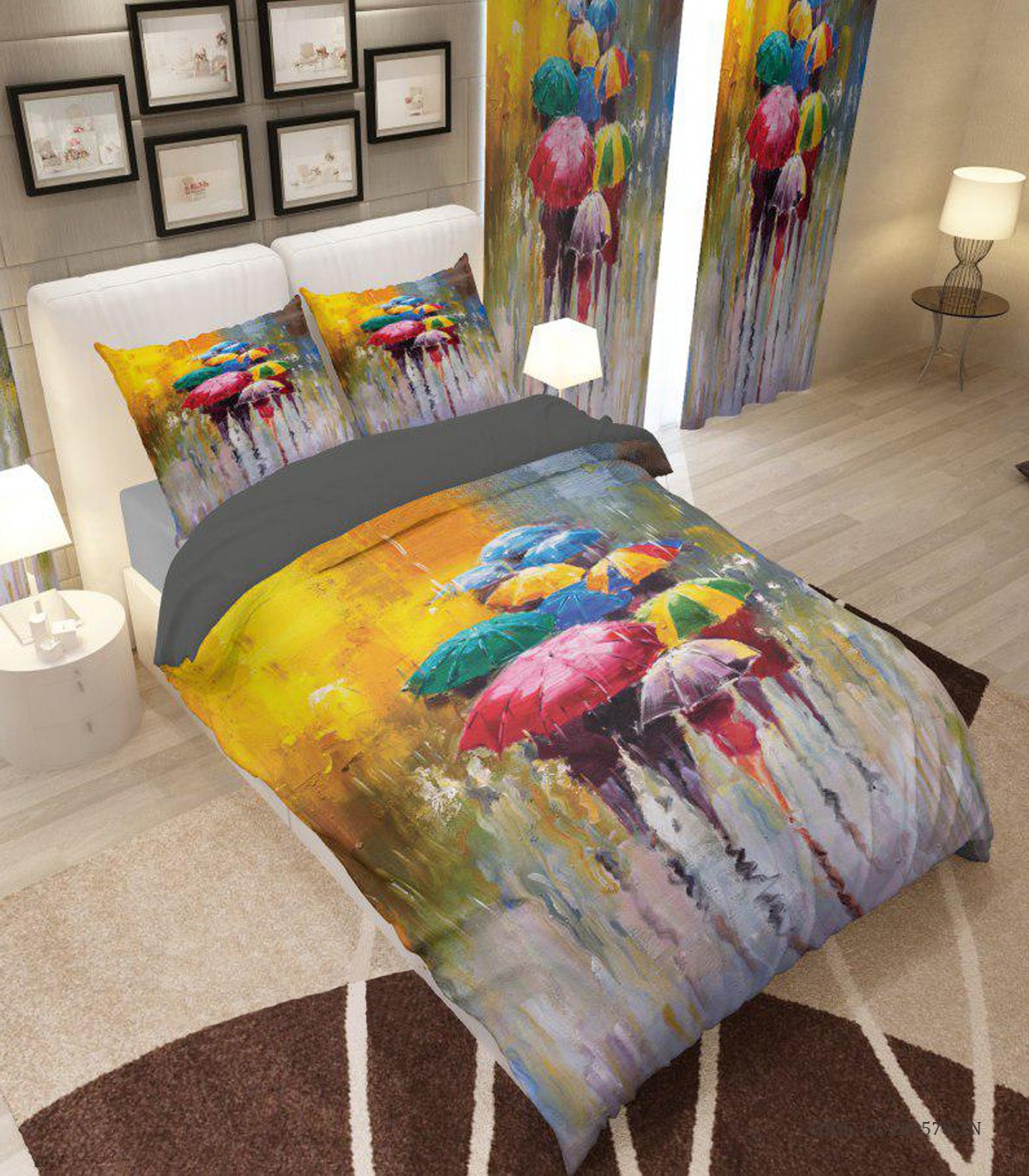 ست روتختی و لحاف دوختدار یک نفره مدل چتر