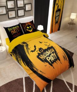 ست روتختی و ملحفه کشدار یک نفره مدل HALLOWEEN