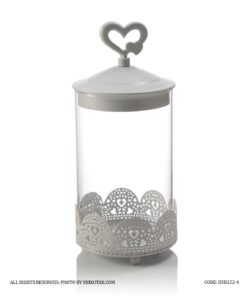 کندی باکس سفید در قلبی فلزی بدون پایه