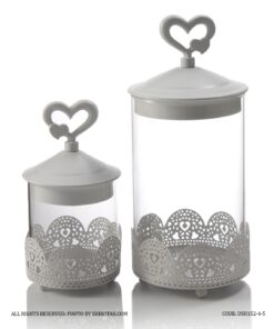 کندی باکس سفید در قلبی فلزی بدون پایه