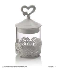 کندی باکس سفید در قلبی فلزی بدون پایه