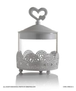 کندی باکس در قلبی فلزی بدون پایه سفید