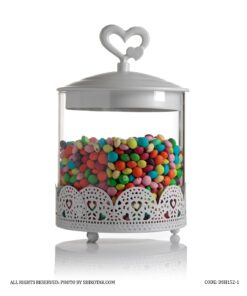 کندی باکس در قلبی فلزی بدون پایه سفید