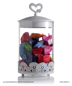 کندی باکس در قلبی فلزی بدون پایه سفید