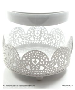 کندی باکس در قلبی فلزی بدون پایه سفید