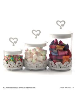 کندی باکس در قلبی فلزی بدون پایه سفید