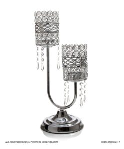 شمعدان پایه بلند دوشعله  مدل U