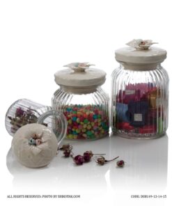 بانکه در سرامیکی با گل برجسته مدل غنچه 3سایز