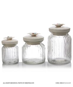 بانکه در سرامیکی با گل برجسته مدل غنچه 3سایز