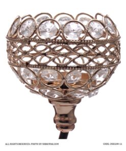 جاشمعی استیل طلایی 3 شعله مدل Soha