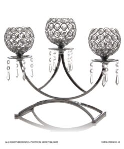 جاشمعی کریستالی 3 شعله مدل هشتی