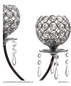 جاشمعی کریستالی 3 شعله مدل هشتی