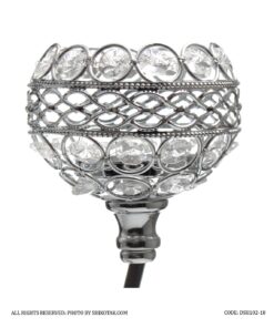 جاشمعی پایه دار نقره ای 3 شعله مدل w