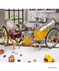 کلمن شیشه ای فانتزی 4.5 لیتری پاشا سازه مدل درشکه