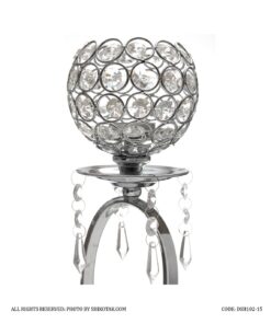 جاشمعی سیلور پایه دار 3 شعله تاجی