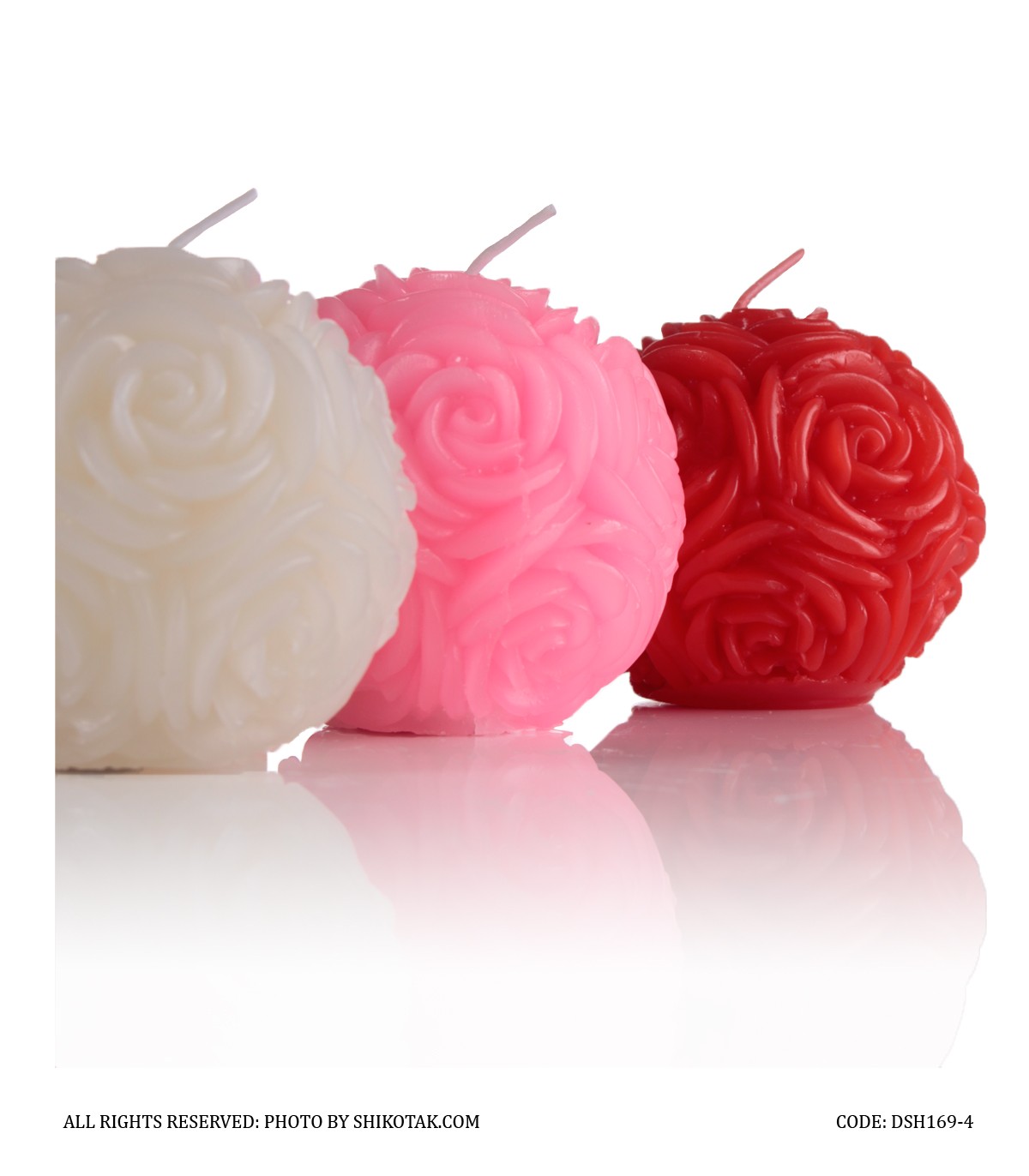 شمع توپی طرح گل