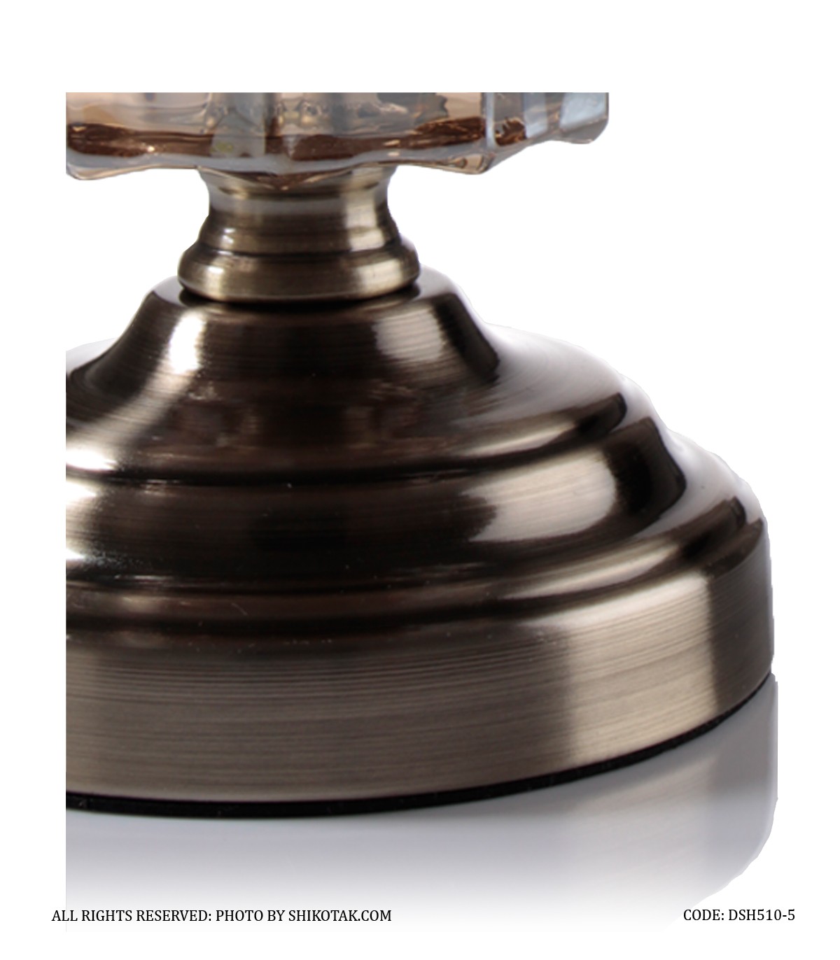 شکلات خوری پایه برنزی شامپاینی مدل شکوفا