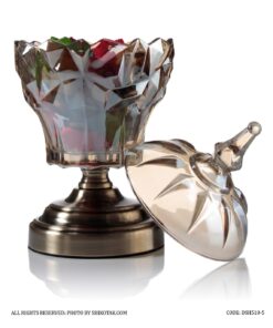 شکلات خوری پایه برنزی شامپاینی مدل شکوفا