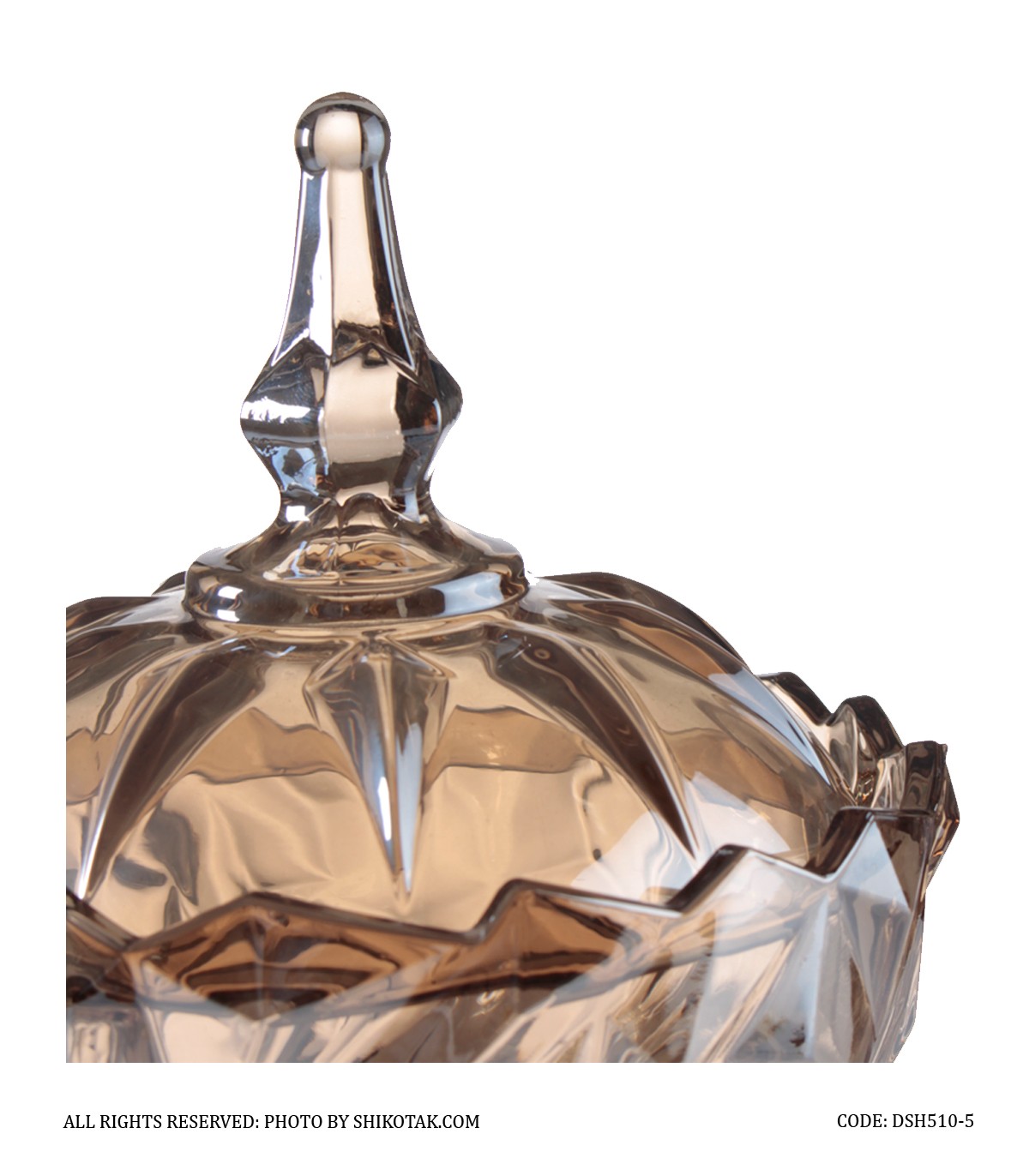 شکلات خوری پایه برنزی شامپاینی مدل شکوفا