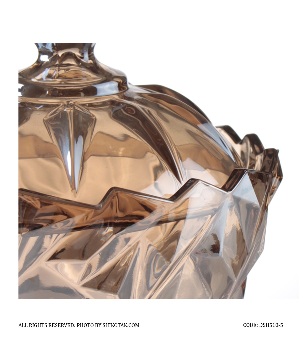 شکلات خوری پایه برنزی شامپاینی مدل شکوفا