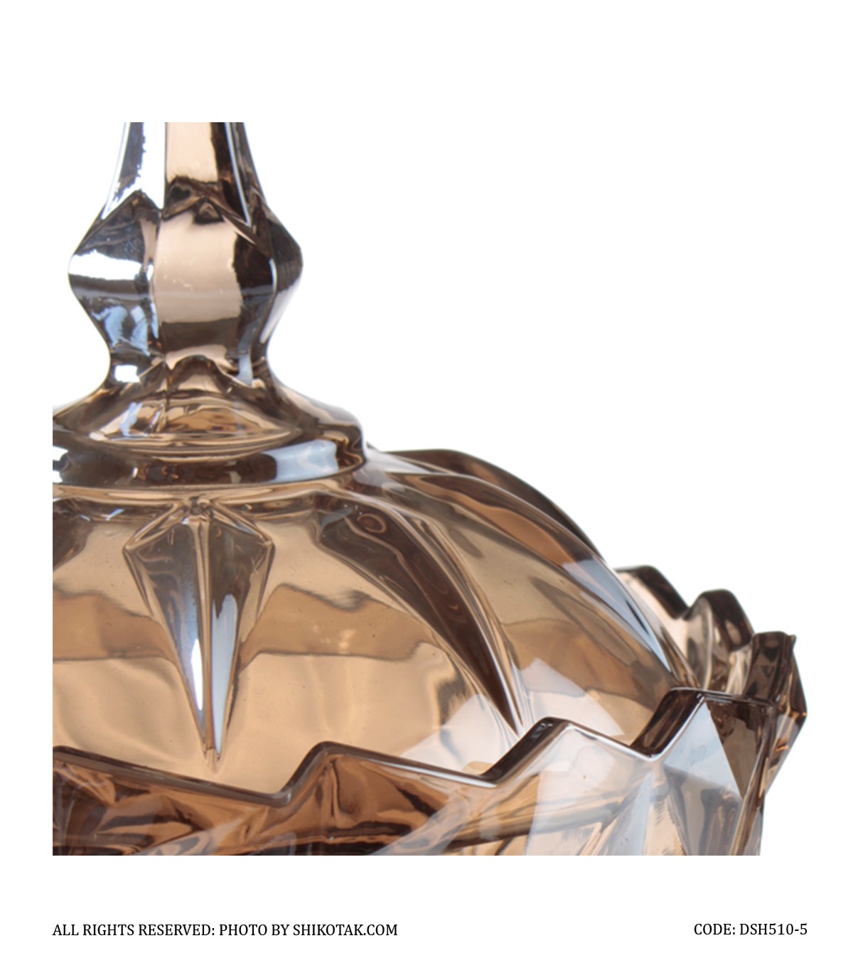 شکلات خوری پایه برنزی شامپاینی مدل شکوفا