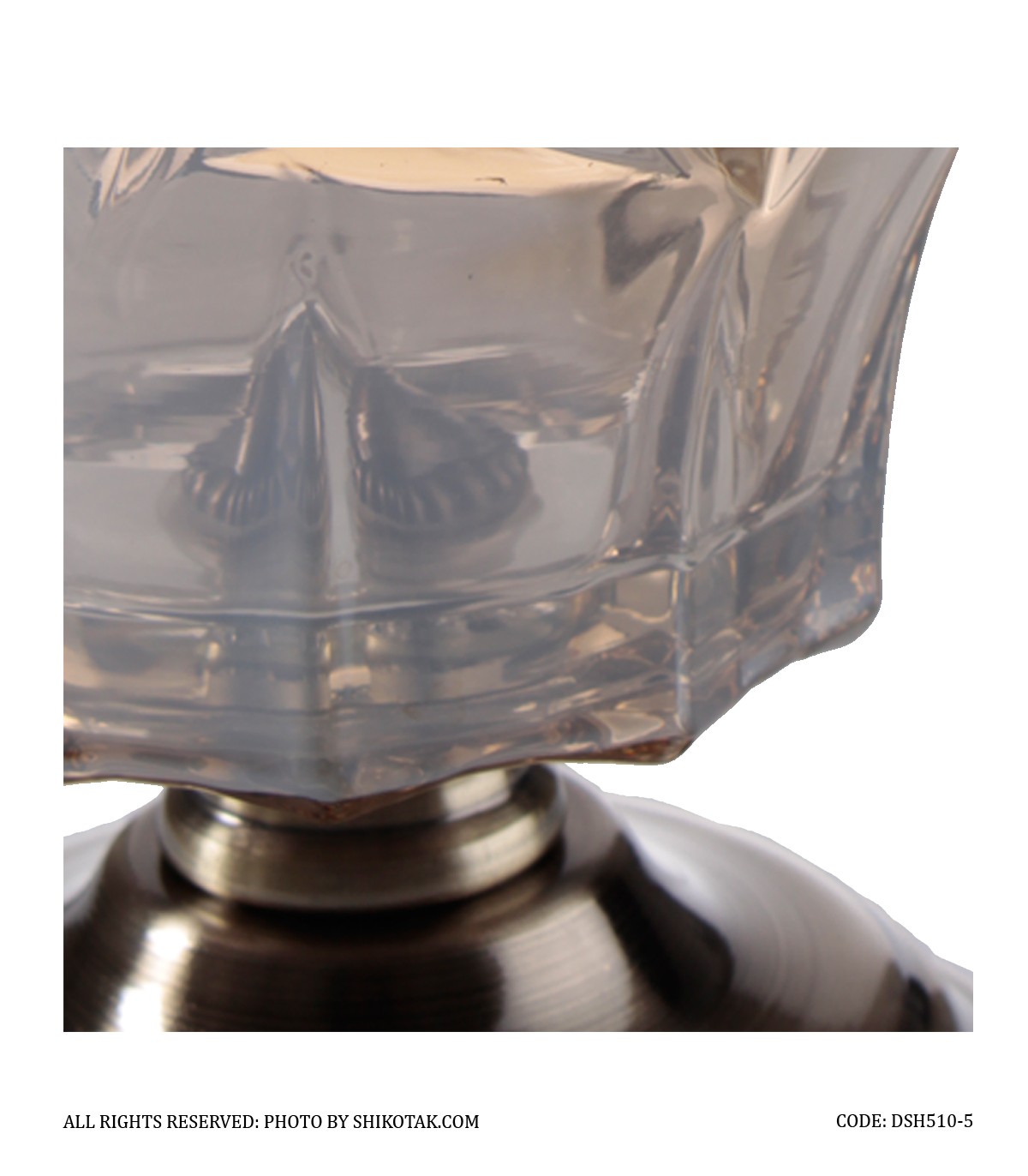 شکلات خوری پایه برنزی شامپاینی مدل شکوفا