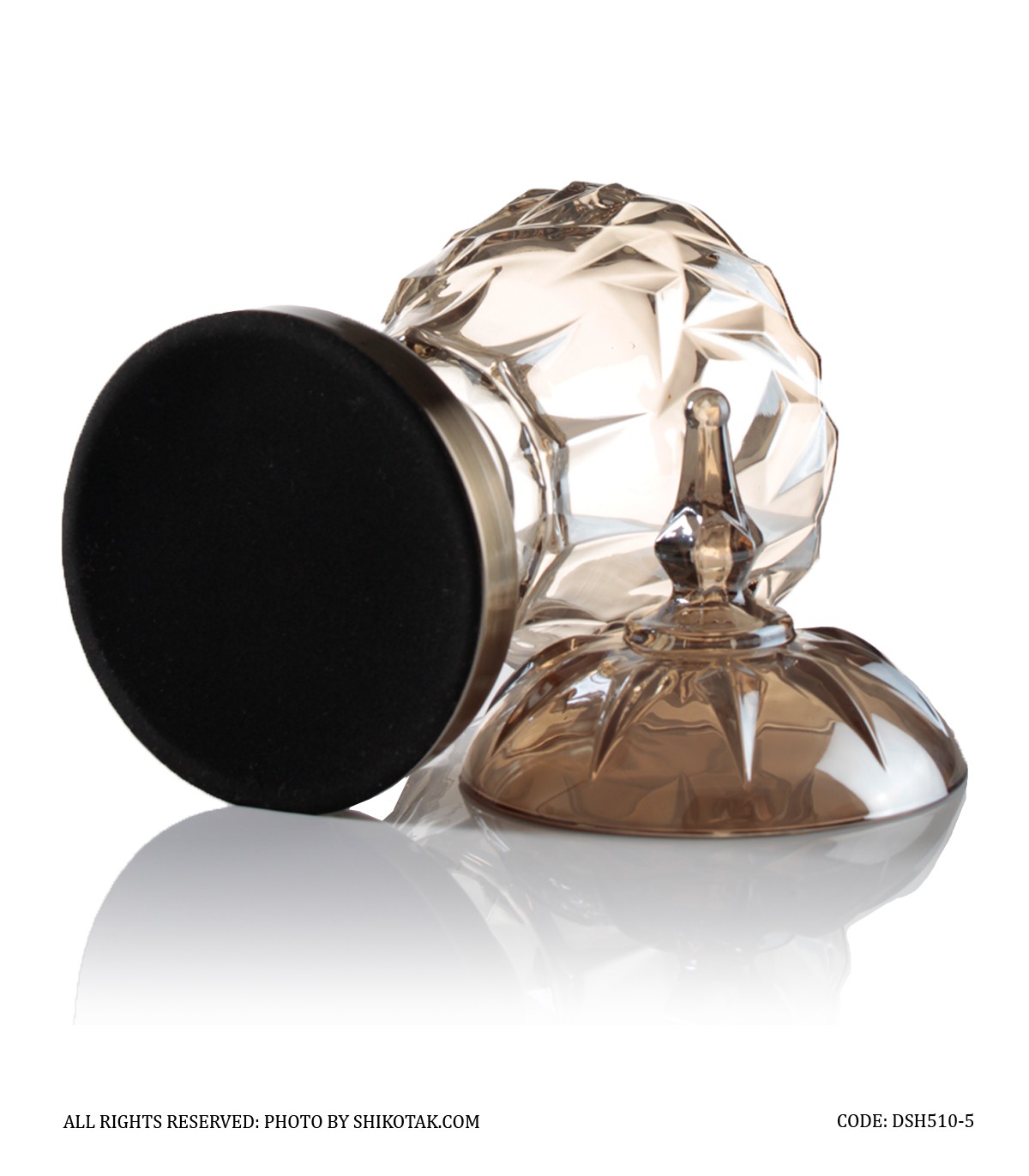 شکلات خوری پایه برنزی شامپاینی مدل شکوفا