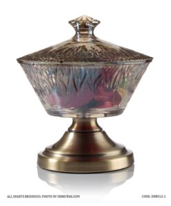 آجیل خوری پایه برنز در دار شامپاینی طرح شراره