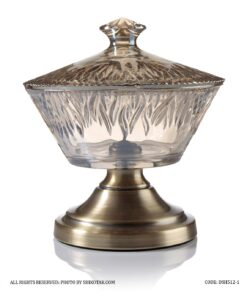 آجیل خوری پایه برنز در دار شامپاینی طرح شراره