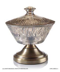 آجیل خوری پایه برنز در دار شامپاینی طرح شراره