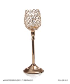 جاشمعی پایه دار طرح استوانه طلایی