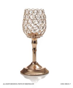 جاشمعی پایه دار طرح استوانه طلایی